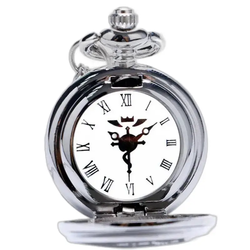 Orologio da tasca con collana chic interamente in metallo