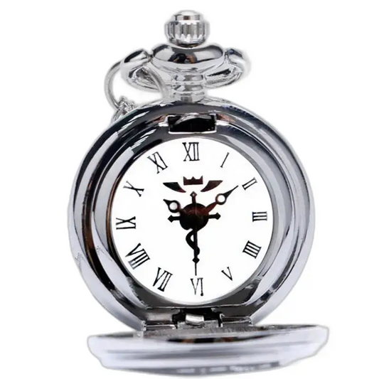 Orologio da tasca con collana chic interamente in metallo