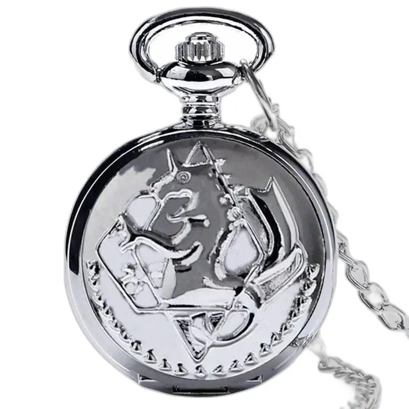 Orologio da tasca con collana chic interamente in metallo