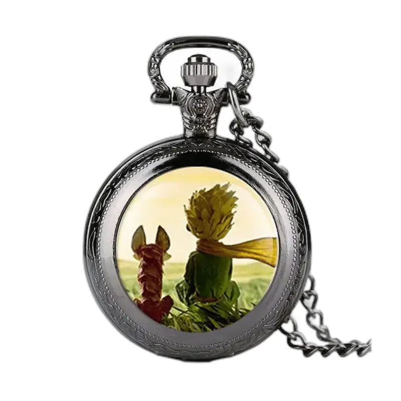 Orologio da tasca con collana Il Piccolo Principe - Argento