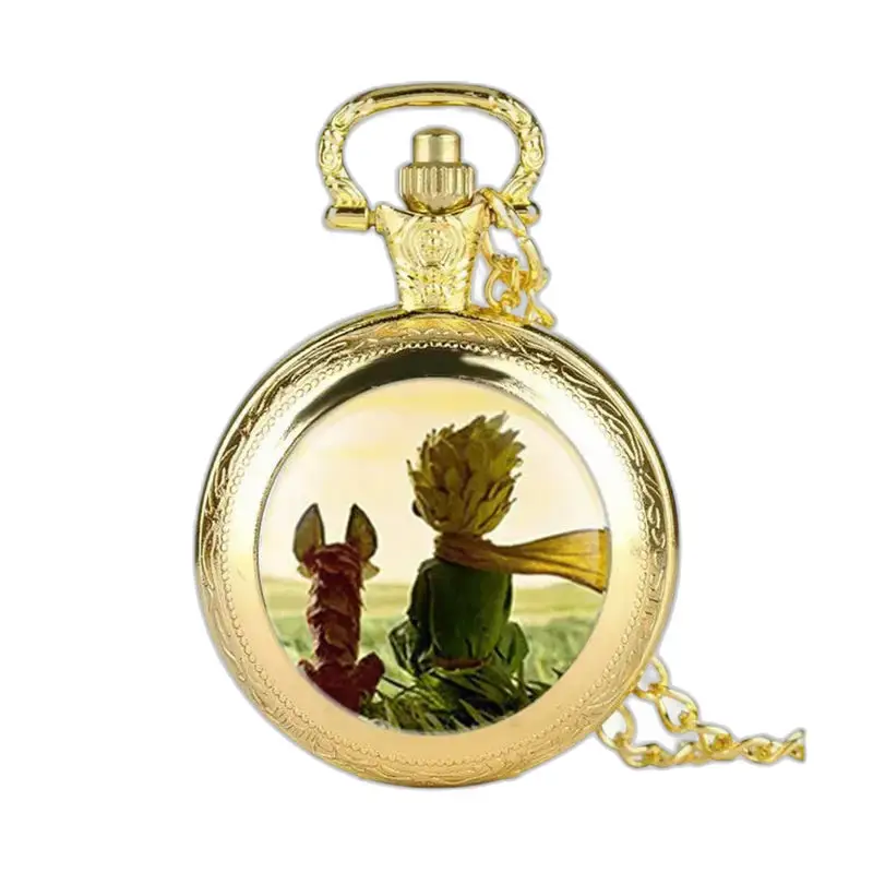 Orologio da tasca con collana Il Piccolo Principe - Nero