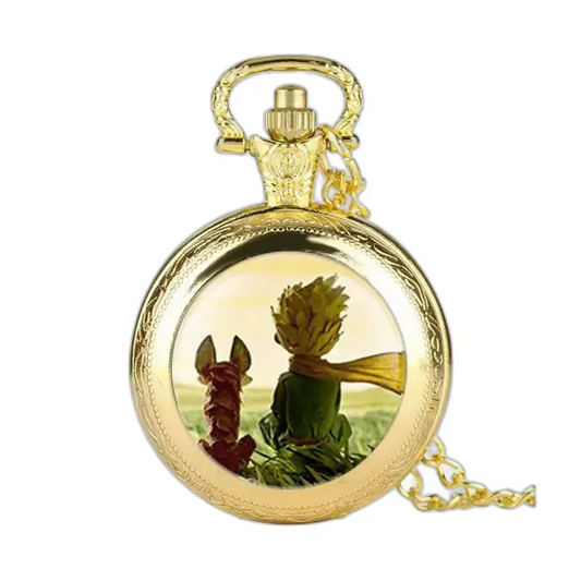 Orologio da tasca con collana Il Piccolo Principe - Nero