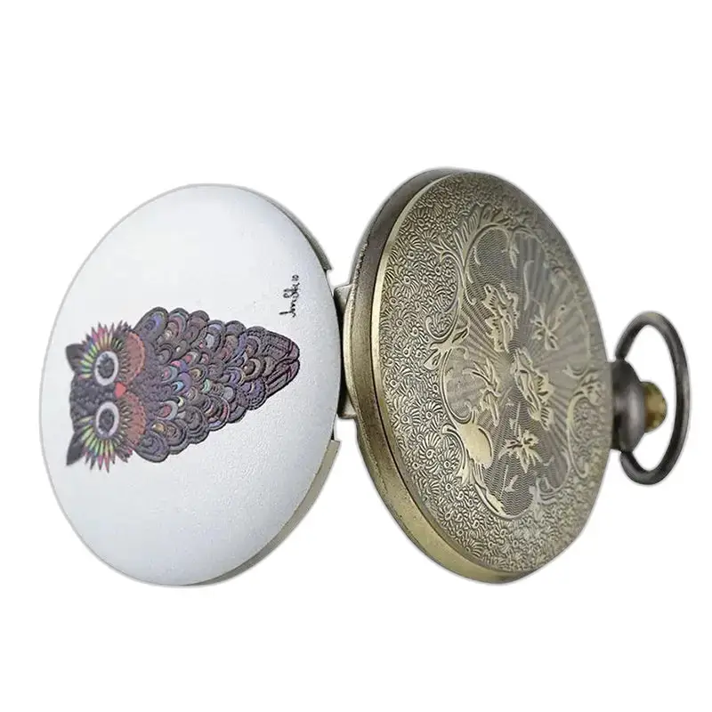 Orologio da tasca con collana di gufo carino