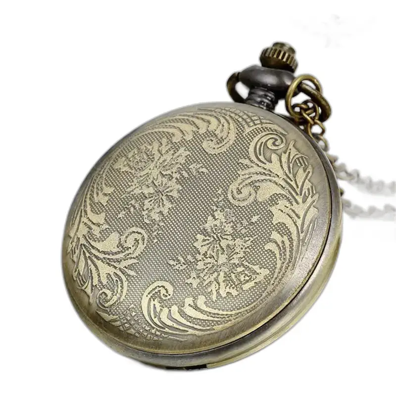 Orologio da tasca con collana in bronzo vintage My Chinese World