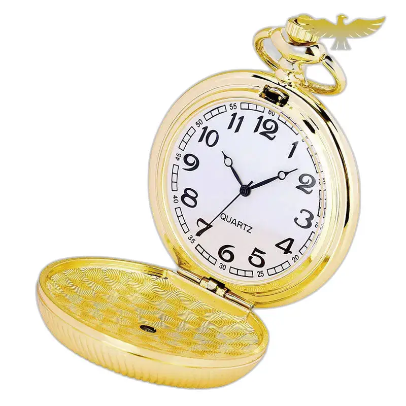 Orologio da tasca di lusso con collana in oro smeraldo