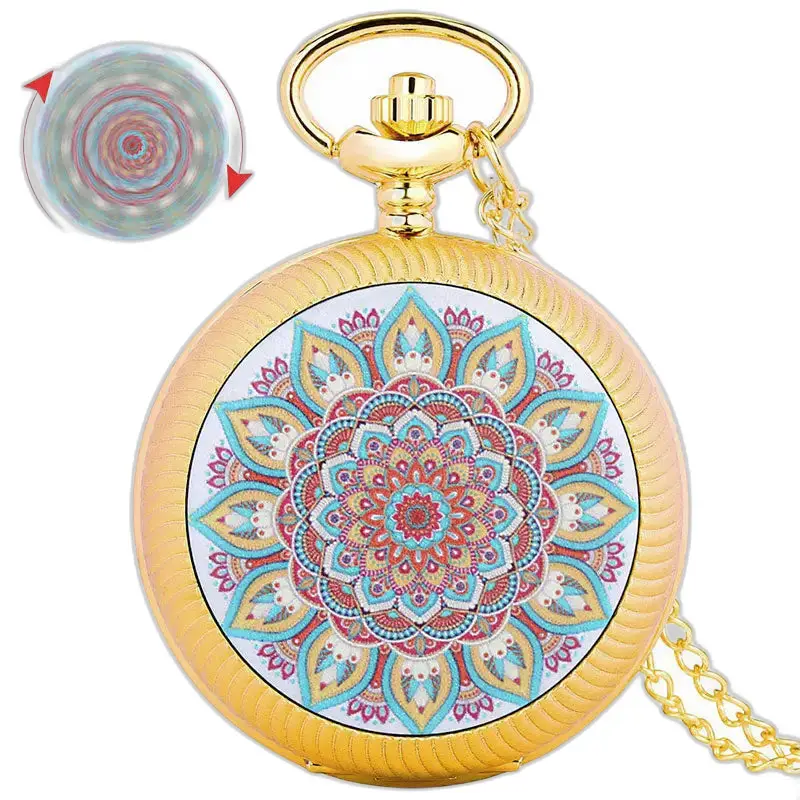 Orologio da tasca di lusso con collana in oro smeraldo