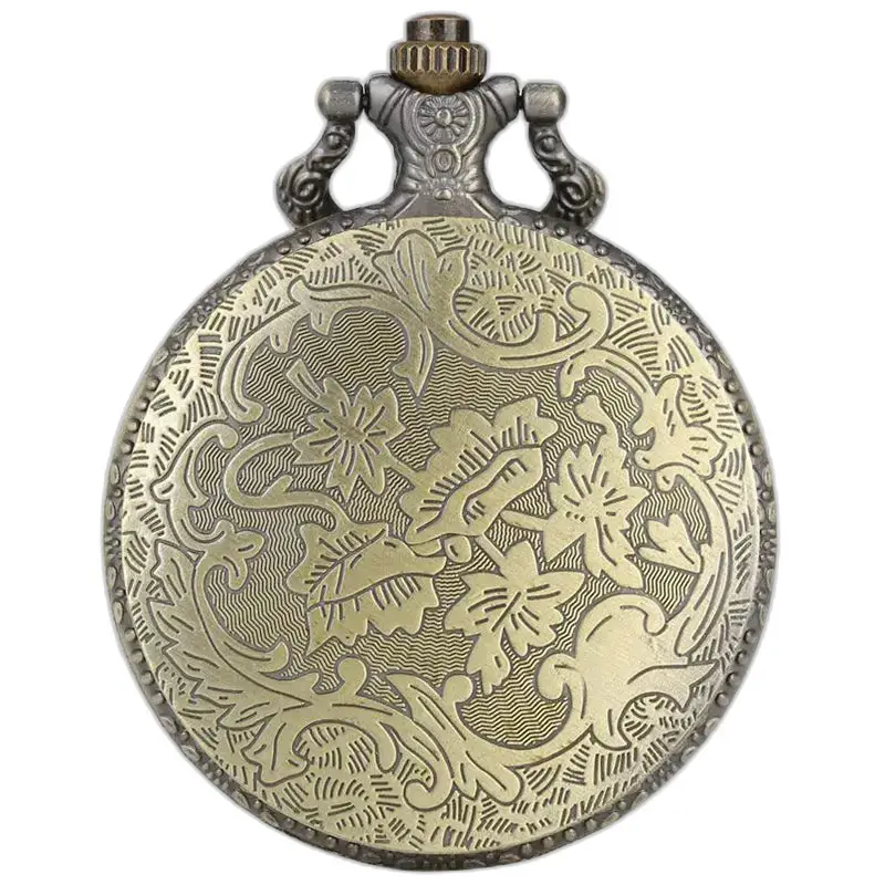 Orologio da tasca con collana pantera in bronzo