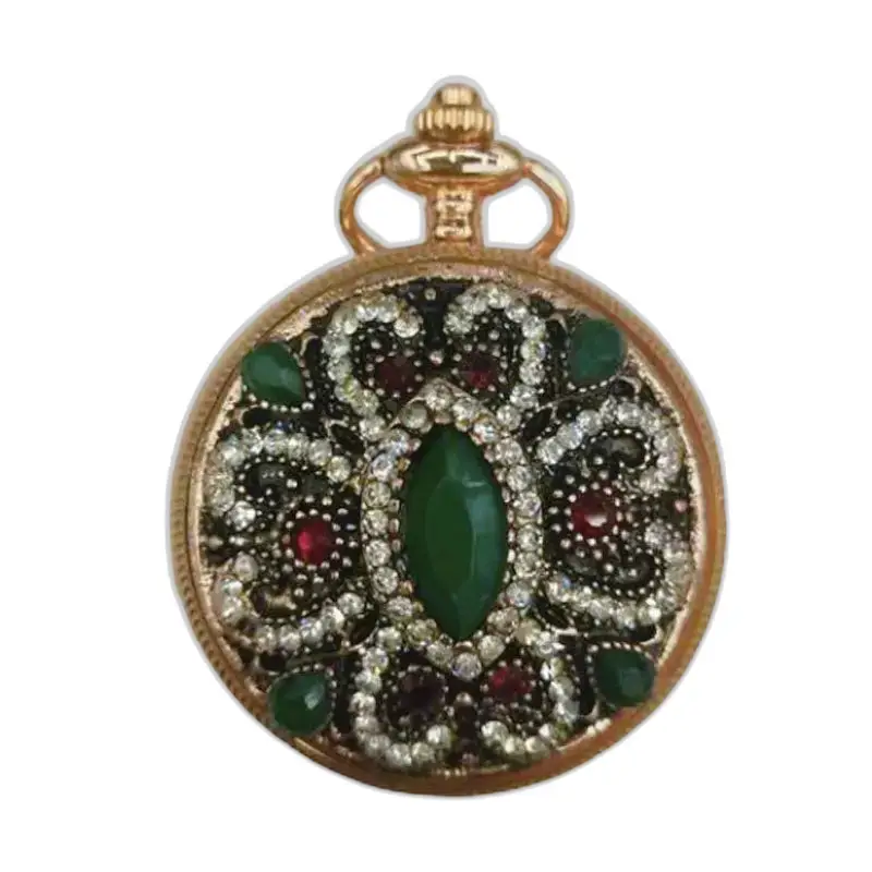 Orologio da tasca Collana classica con pendente in oro e pietra
