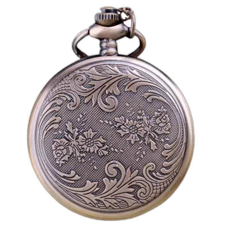 Elegante orologio da tasca con collana in pietra blu