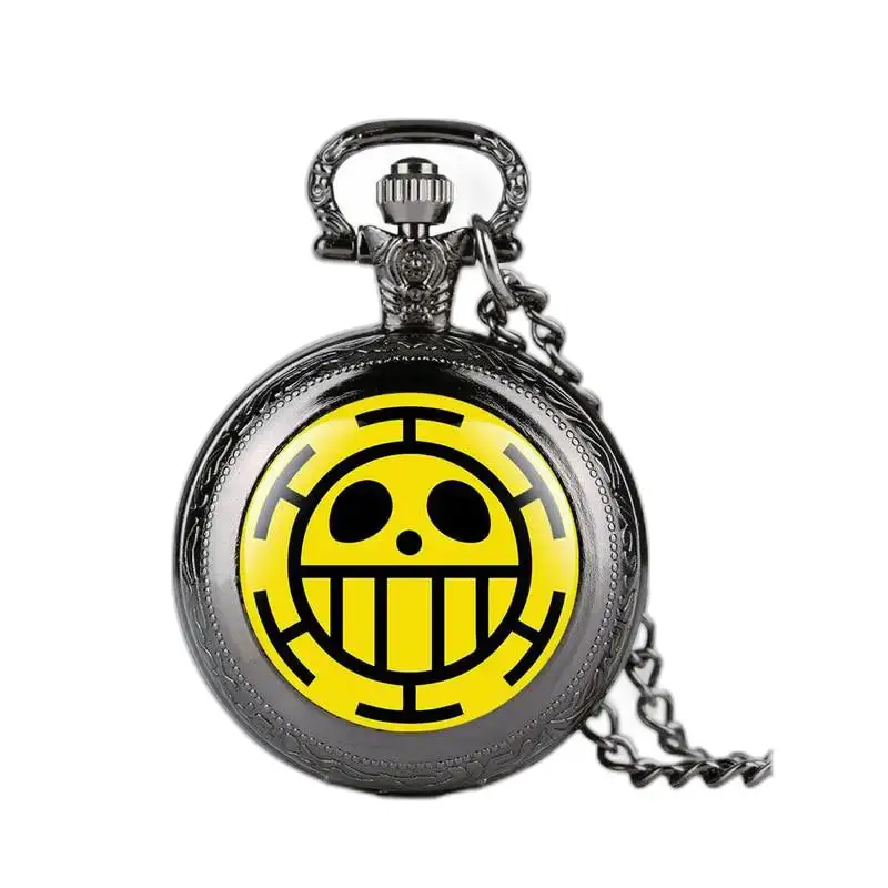 Orologio da tasca con collana al quarzo fantasia in un unico pezzo - Argento