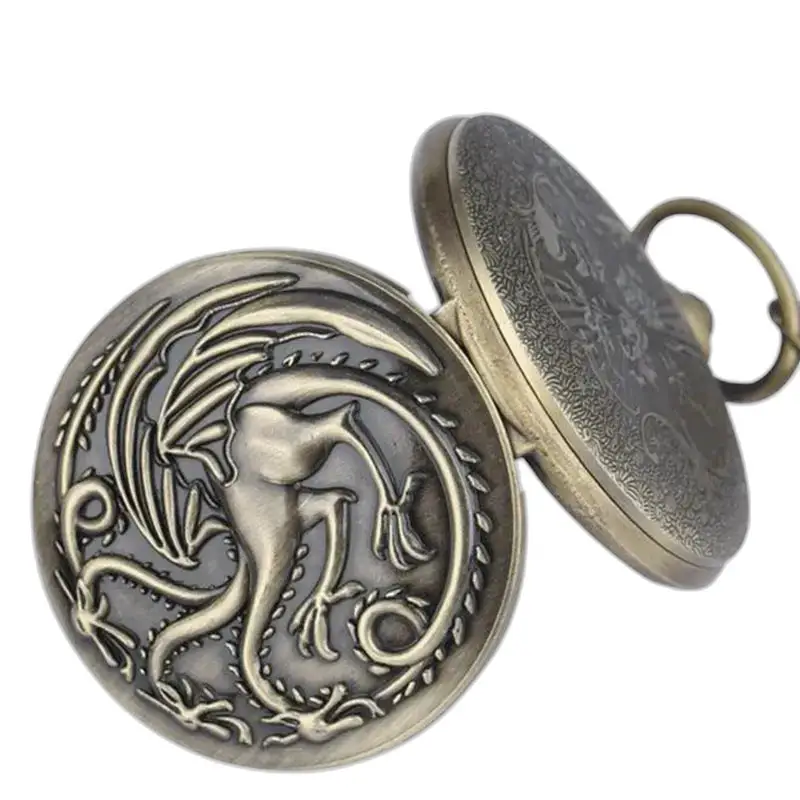 Orologio da tasca con collana al quarzo Targaryen