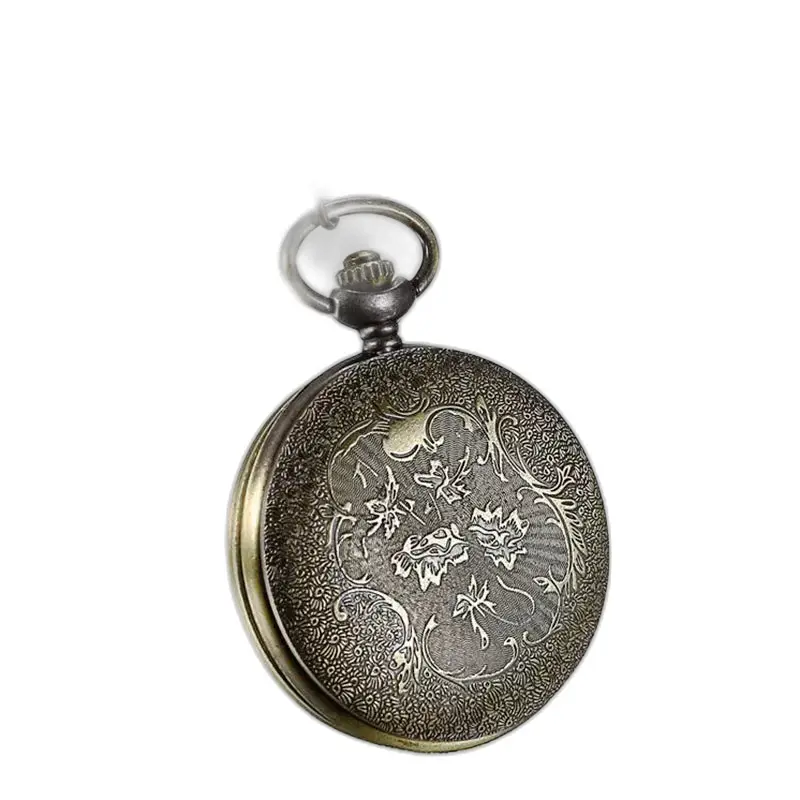 Collana con orologio da tasca Retro Chic in bronzo