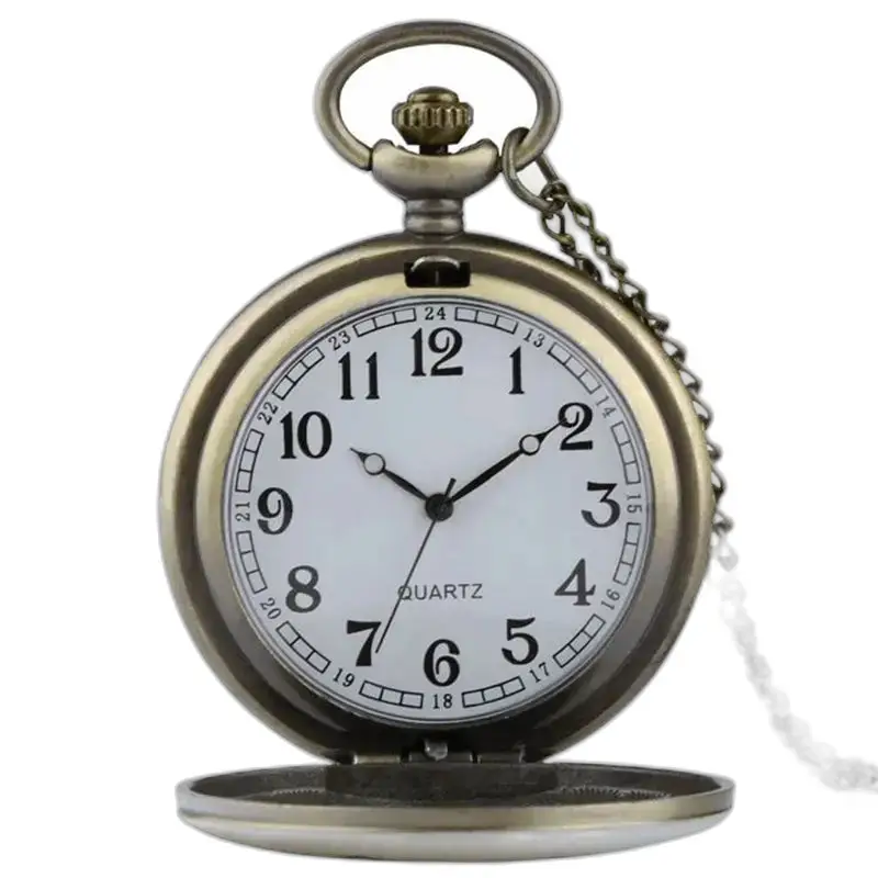 Orologio da tasca con collana di neve in bronzo fantasia
