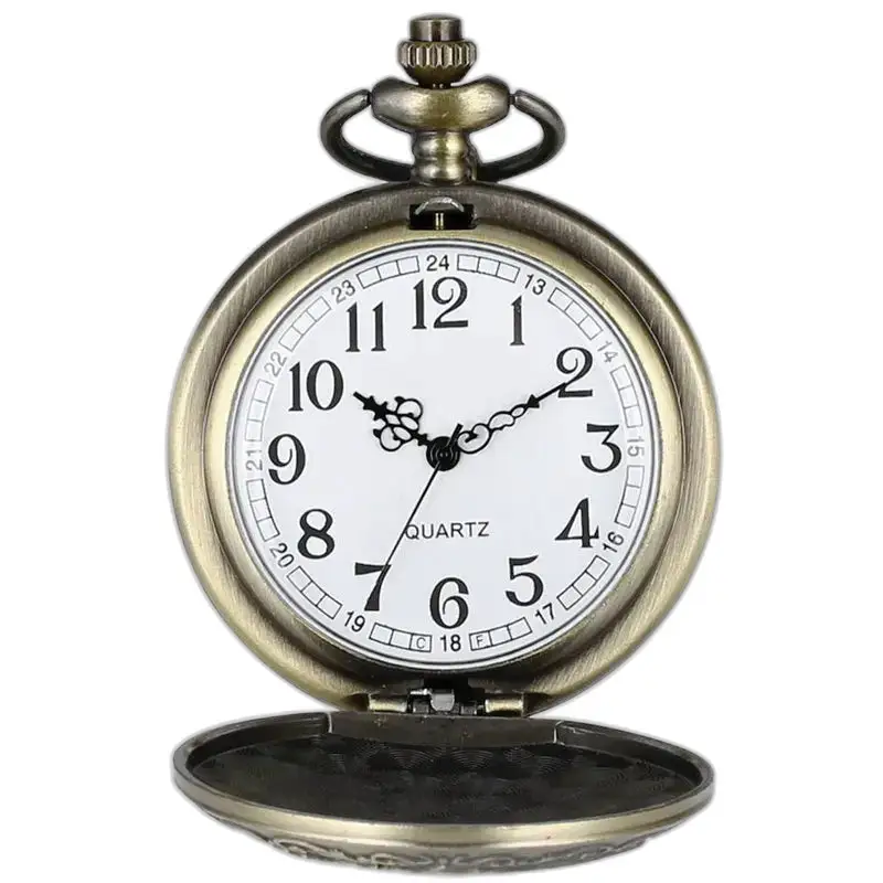 Orologio da tasca con collana in stile fantasia in bronzo