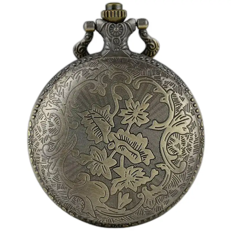 Orologio da tasca con collana in stile fantasia in bronzo