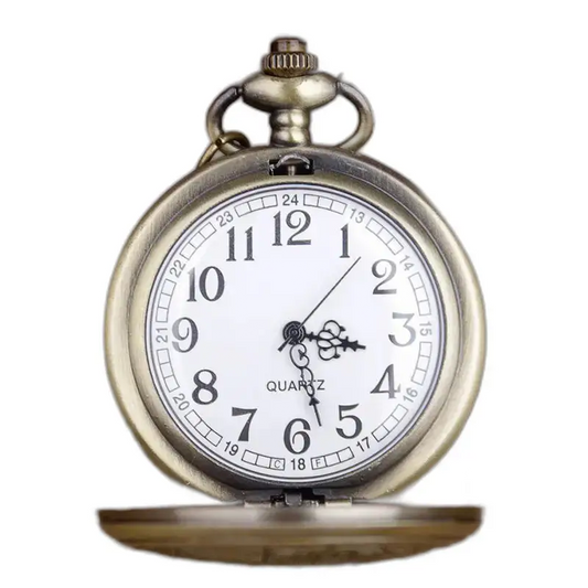 Orologio da tasca vintage con collana di smeraldi
