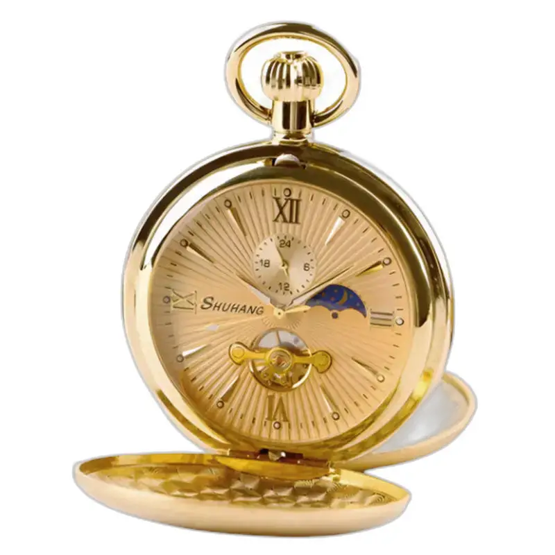 Orologio da tasca di lusso con complicazione lunare