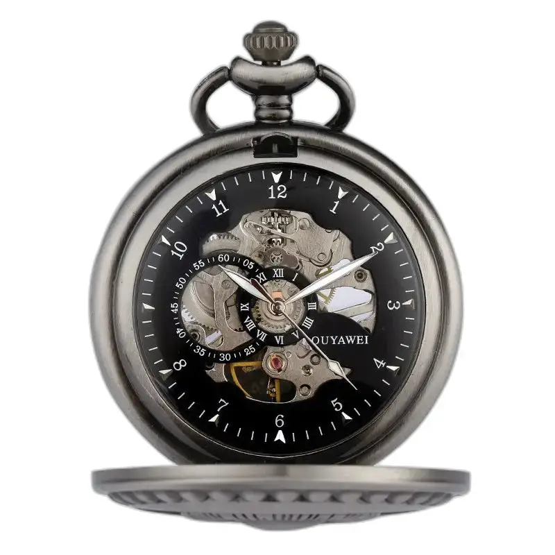 Splendido orologio da tasca in rame vintage chic con elegante tonalità canna di fucile