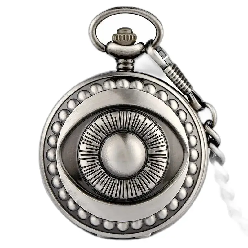 Bellissimo orologio da tasca in rame con elegante design argentato