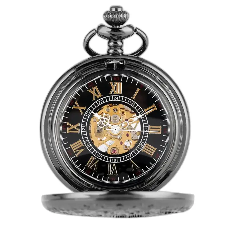 Orologio da tasca Dark Machine Illusion con un elegante design con illusione di macchina