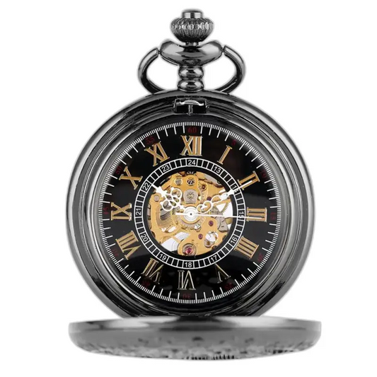 Orologio da tasca Dark Machine Illusion con un elegante design con illusione di macchina