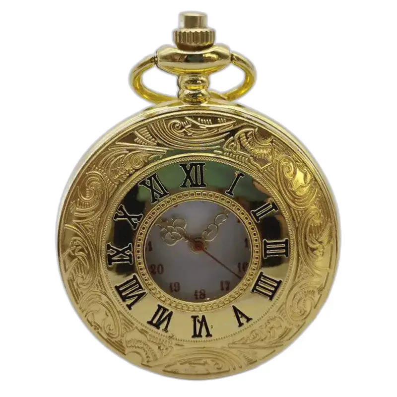 Orologio da tasca da uomo Demi Chasseur Chic con un'elegante cassa dorata
