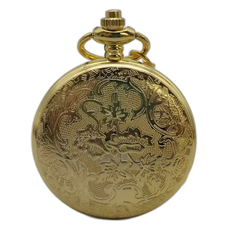 Orologio da tasca da uomo Demi Chasseur Chic con un bellissimo quadrante dorato decorato