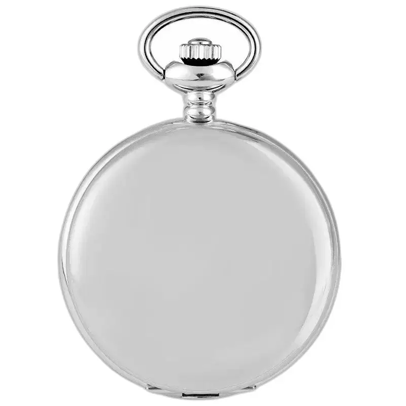 Elegante orologio da tasca meccanico Demi Chasseur in argento, elegante e classico