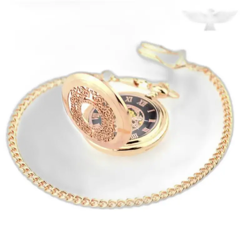 Orologio da tasca Demi Chasseur in oro rosa con elegante movimento meccanico