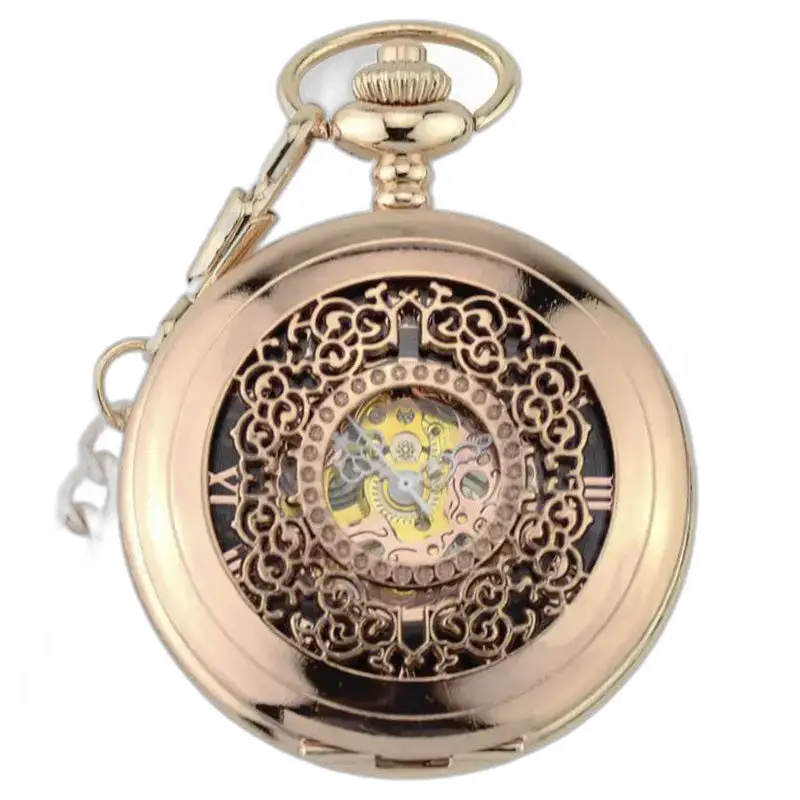 Orologio da tasca Demi Chasseur in oro rosa con elegante movimento meccanico