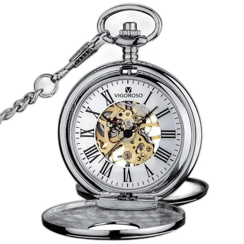 Orologio da tasca Demi Chasseur Vigoroso con meccanismo visibile ed elegante