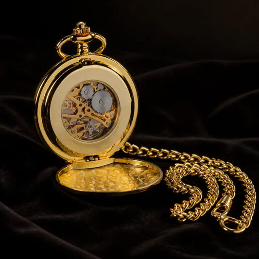 Orologio da tasca meccanico con doppio lembo da uomo - Univers Gousset