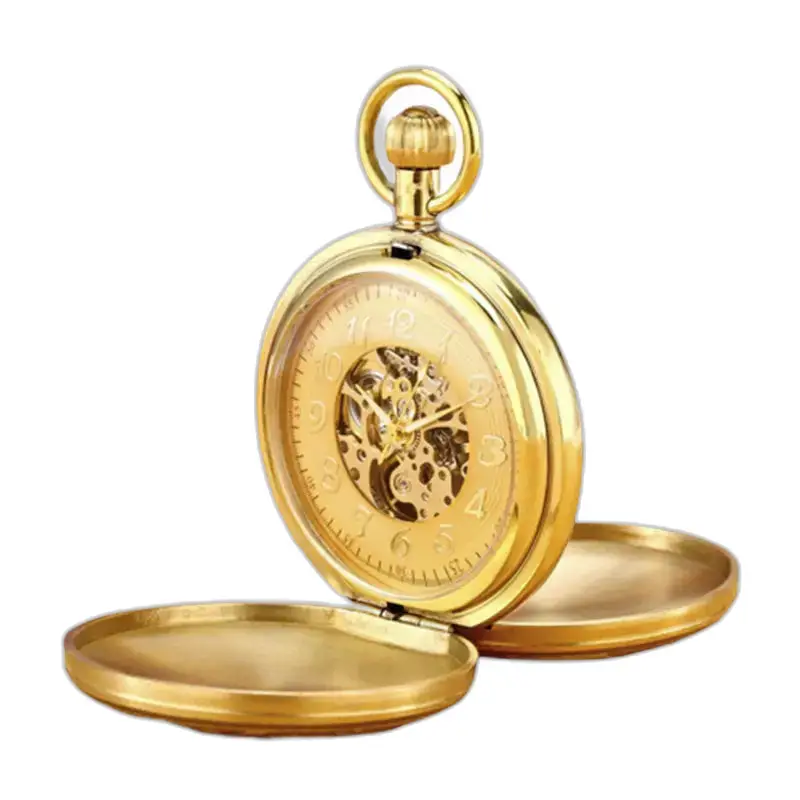 Orologio da tasca Gold Luxury da donna a doppio risvolto dall'elegante design color oro