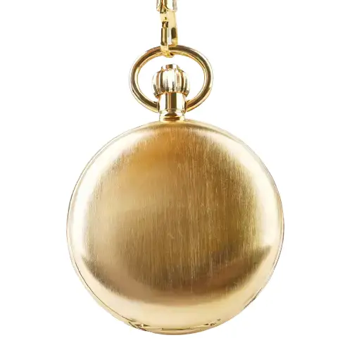 Orologio da tasca doppio di lusso in oro, un accessorio elegante per uomo e donna