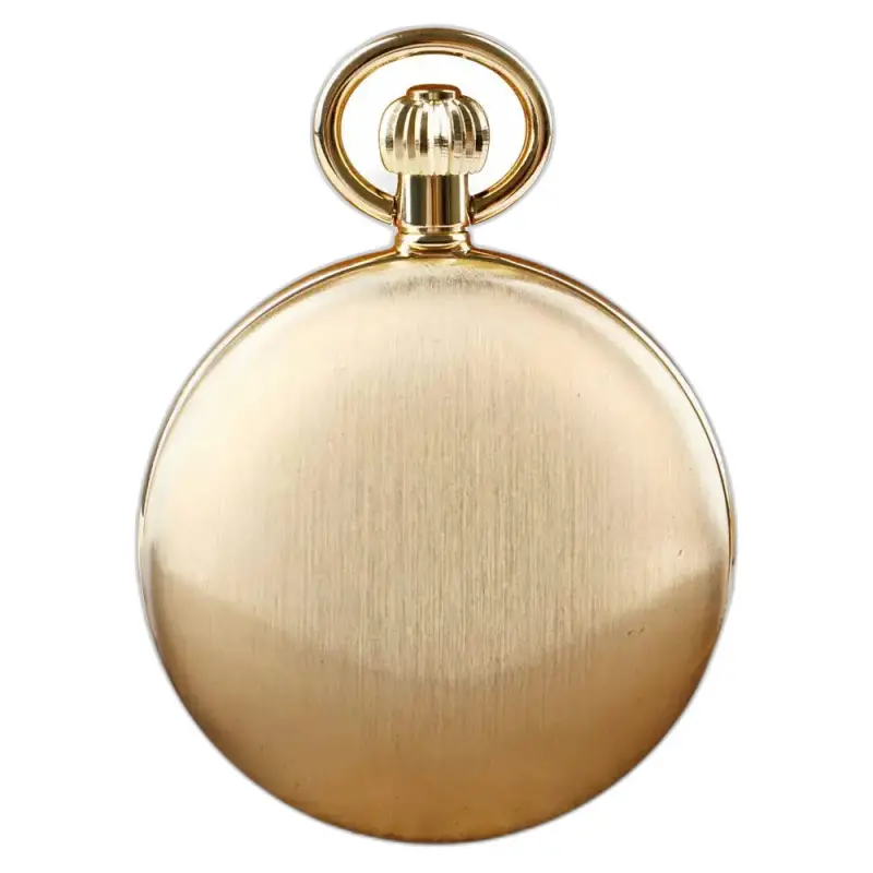 Orologio da tasca doppio di lusso con elegante cassa in oro per uomo e donna