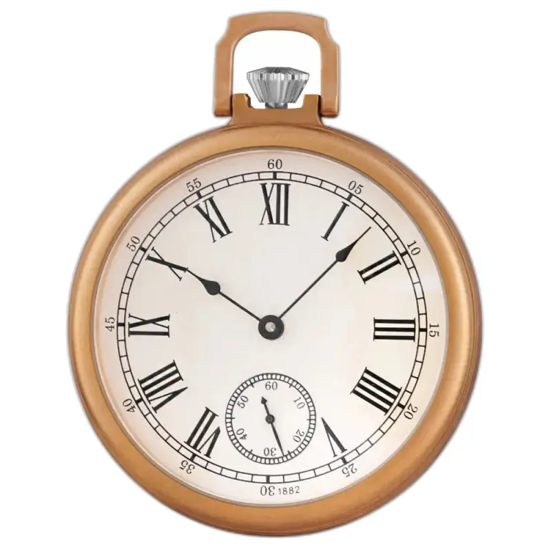 Orologio da tasca Elegante specchio meccanico dorato con numeri romani dorati
