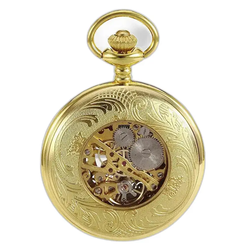 Orologio da tasca meccanico in oro da donna a carica manuale, dallo stile chic ed elegante