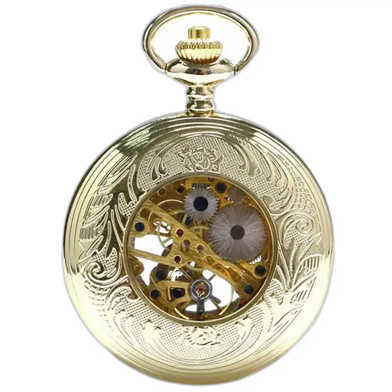 Orologio da tasca da uomo e donna Golden Charm Luxe dall'elegante design dorato