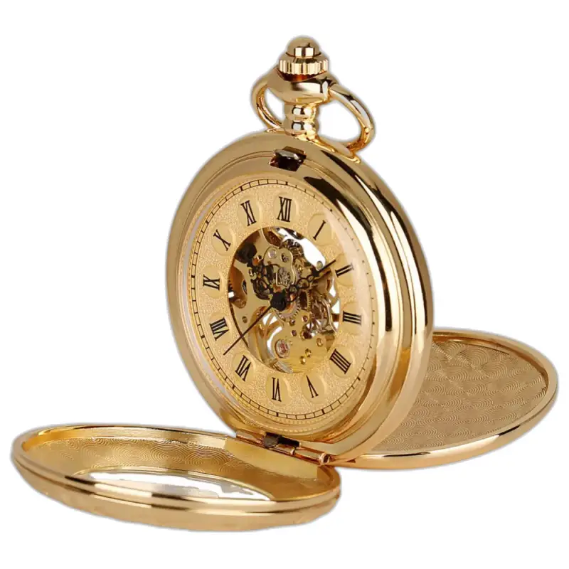 Orologio da tasca Golden Memory Luxe con elegante finitura dorata e meccanica
