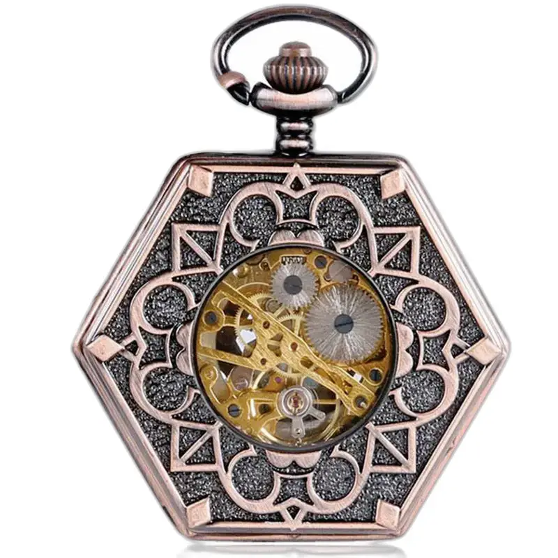Orologio da tasca esagonale di lusso dal design elegante e unico per uomo e donna