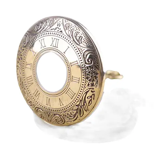 Orologio da tasca da uomo con numeri romani e splendido movimento meccanico