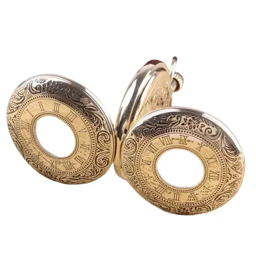 Orologio da tasca da uomo di lusso con numeri romani con elegante cassa in oro