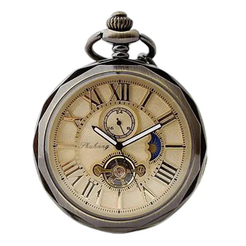 Orologio da tasca Lune Luxe per uomo e donna con fase lunare antica