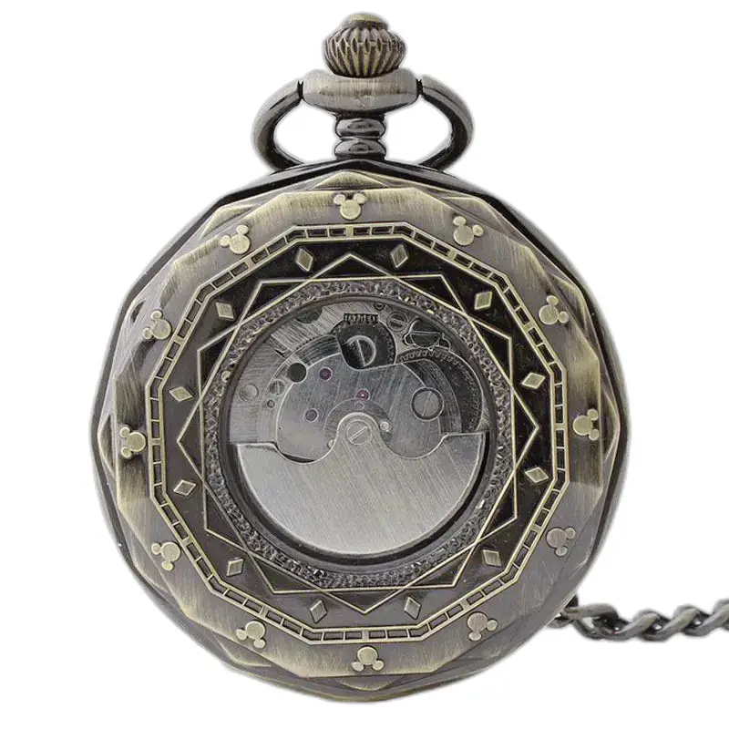 Orologio da tasca da donna Lune Luxe con ingranaggi a vista e tonalità bronzo