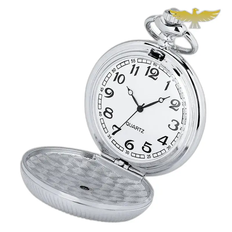 Orologio da tasca di lusso con apertura, collana girevole con smeraldi per uomo e donna