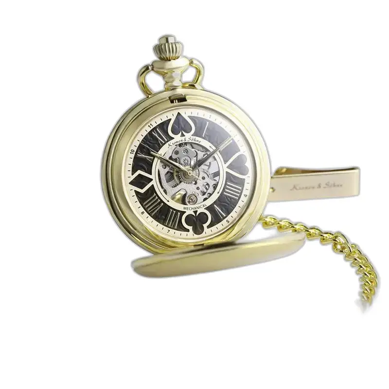 L'orologio da tasca meccanico in oro di lusso combina eleganza e sofisticato movimento meccanico