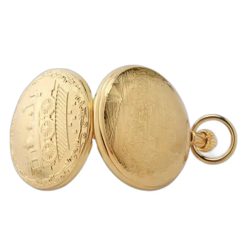 Orologio da tasca di lusso Prestige Loco D'or da tasca con disegni incisi in oro