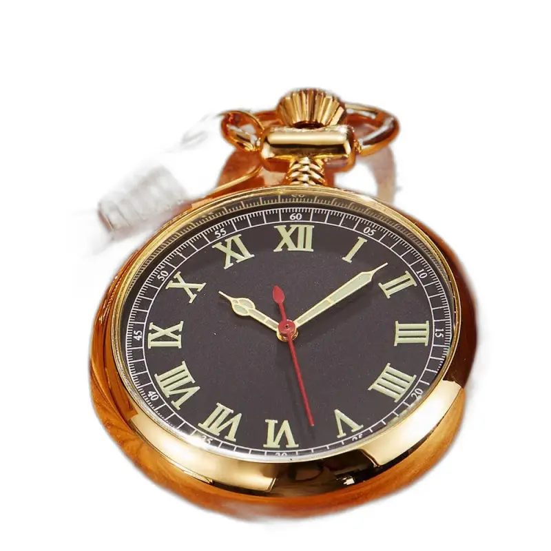 Lussuoso orologio da tasca di bellezza con un magnifico quadrante con numeri romani