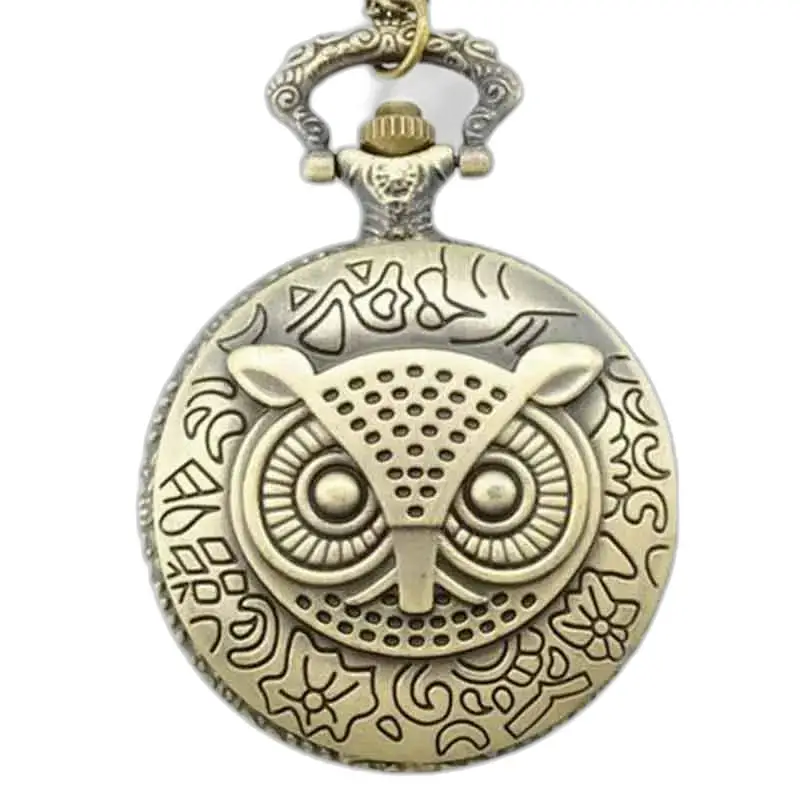 Orologio da tasca Maître Owl in bronzo con motivo gufo elegante e trendy