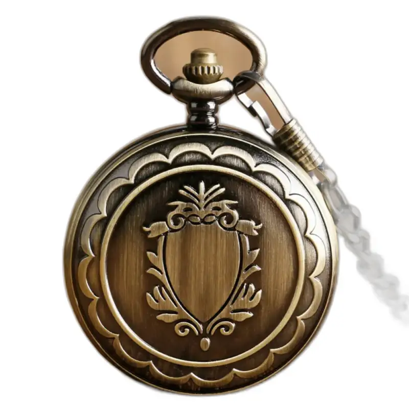 Orologio da tasca meccanico Heritage Bronze con design in bronzo ornato